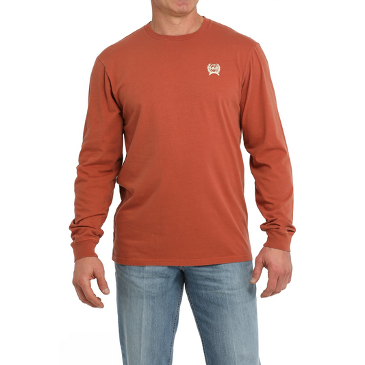 Cinch Men's Land Of The Free Long Sleeve Shirt - Orange