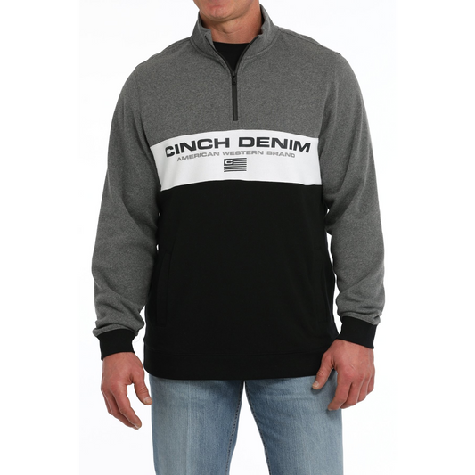 Cinch Men's Long Sleeve 1/4 zip Pullover- Multi