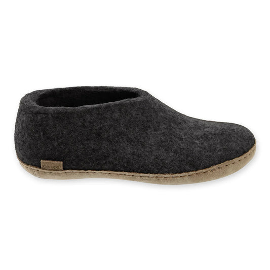 Glerups Shoe with Leather Sole - Charcoal