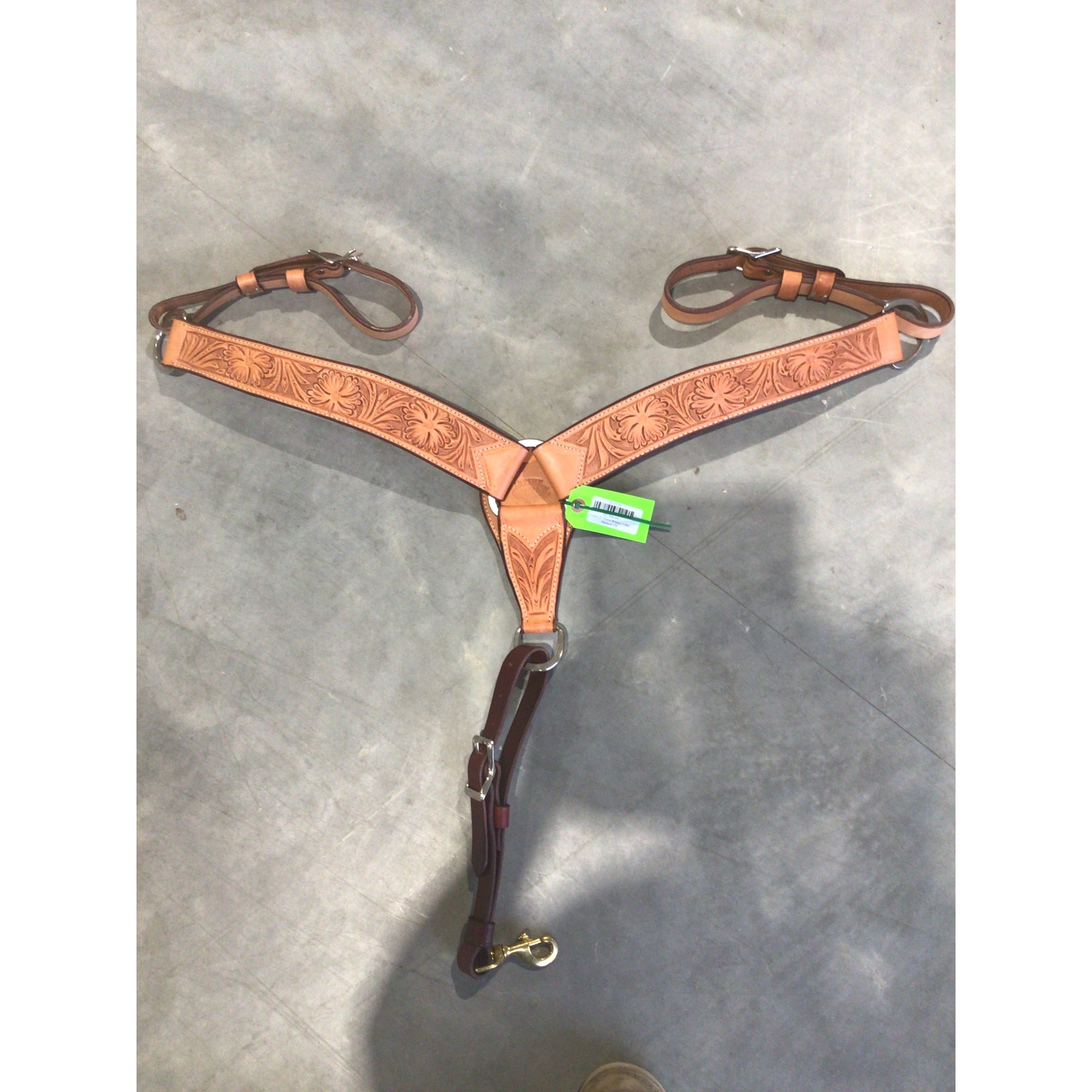 Wildfire Saddlery Leather Rough Out Breast Collar With Latigo