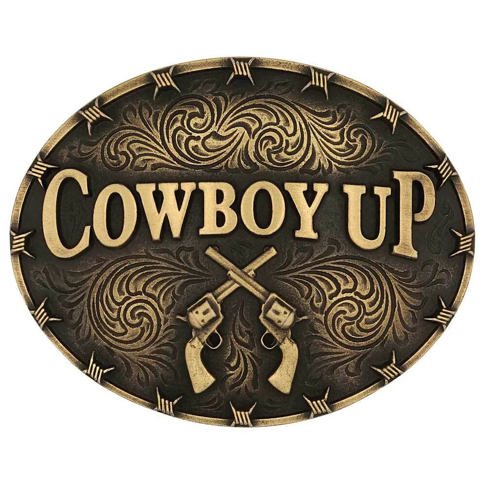 Montana Silversmiths Cowboy Up Attitude Buckle