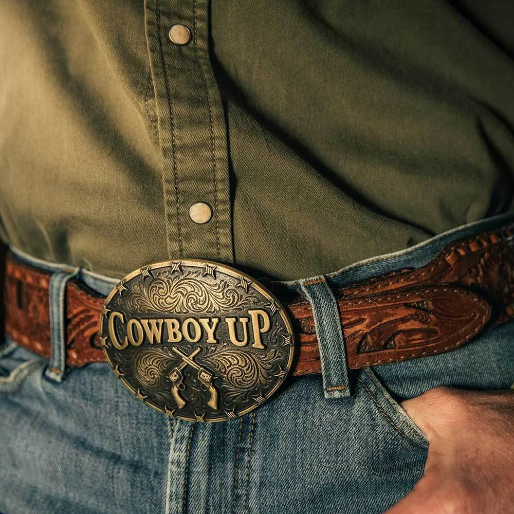 Montana Silversmiths Cowboy Up Attitude Buckle