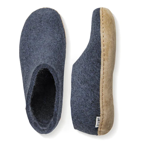 Glerups Leather Sole Shoes - Denim