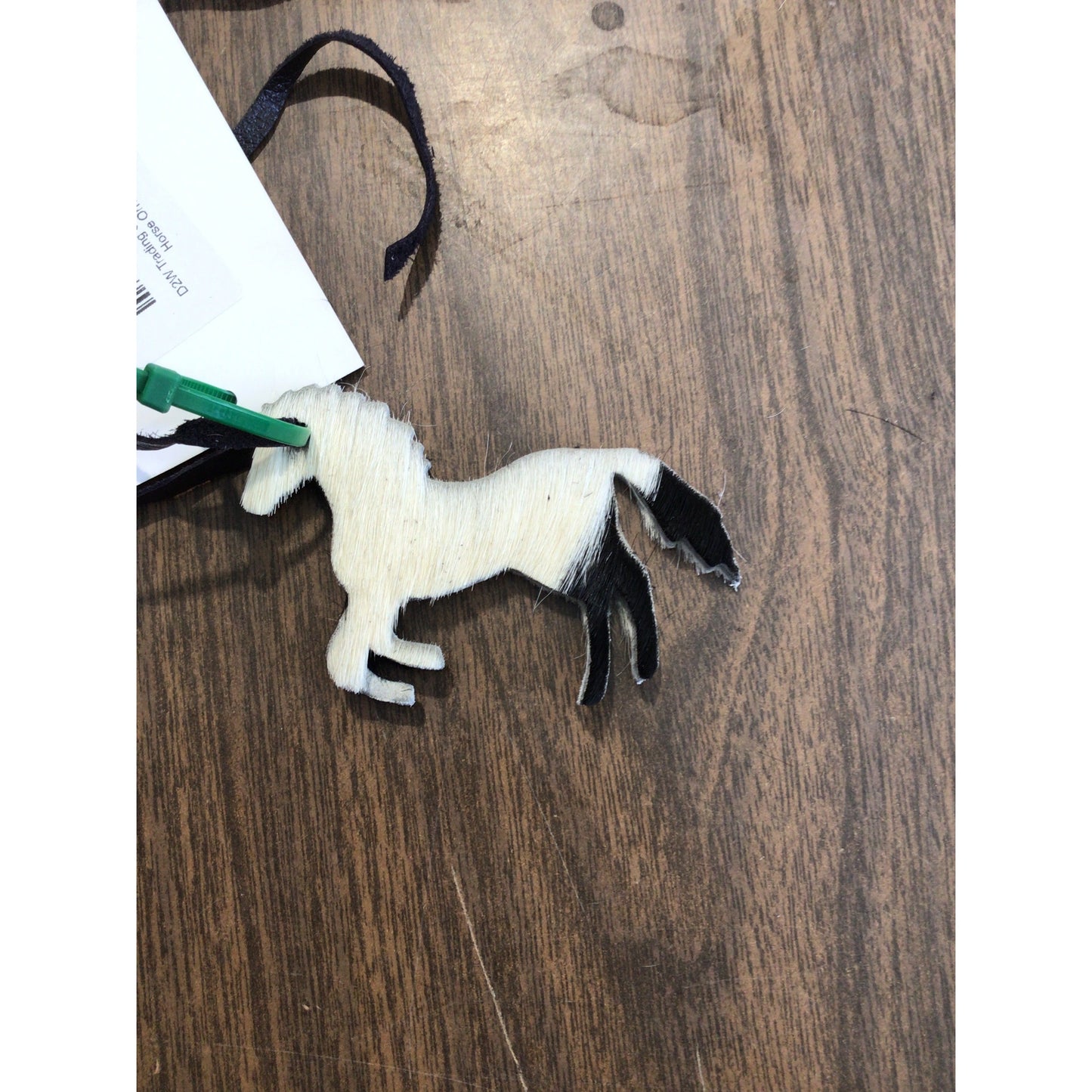 D2W Trading Cowhide  Running Horse Ornament