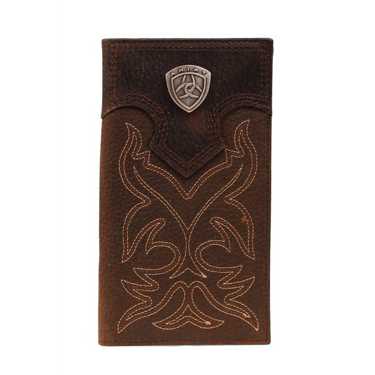 Ariat Men's Premium Brand Boot Stitch Rodeo Wallet - Brown