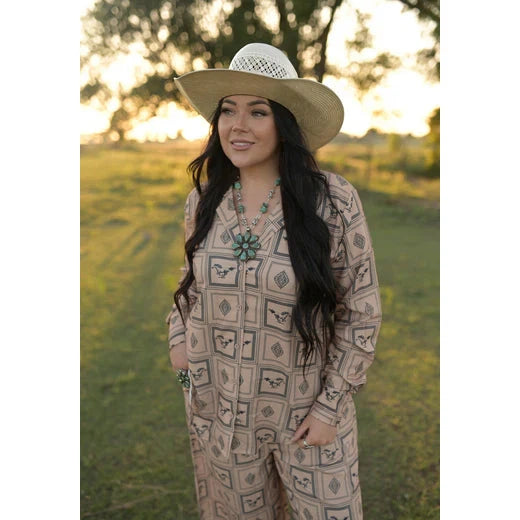 Turquoise Haven Square Horse Shirt