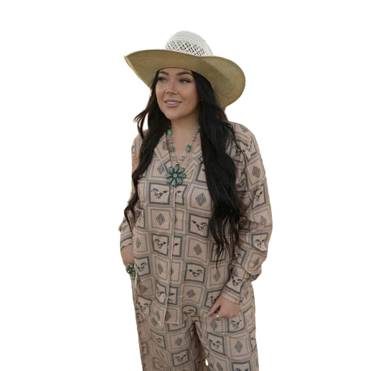 Turquoise Haven Square Horse Shirt