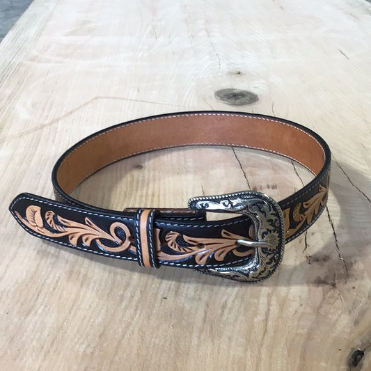 Men's Black Pattern Belt