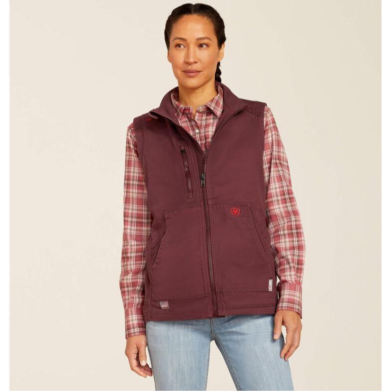 Ariat Women's  FR DuraLight Cordura Canvas Vest - Catawba Grape