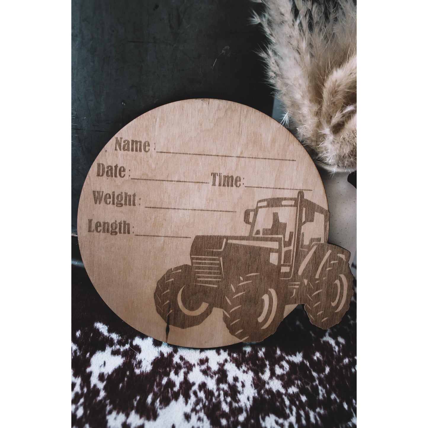 Tractor Birth Stat Sign