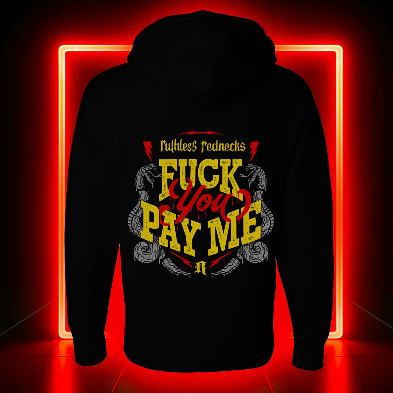 Ruthless Rednecks Pay Your Dues Heavyweight Hoodie - Black