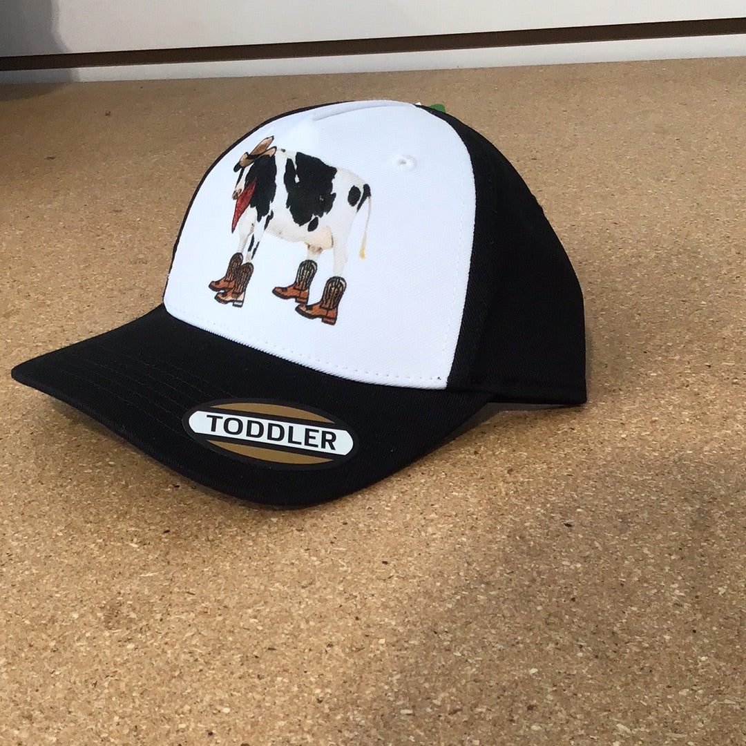 John Deere Kid's Cowboy Cow Ball Cap -  Black