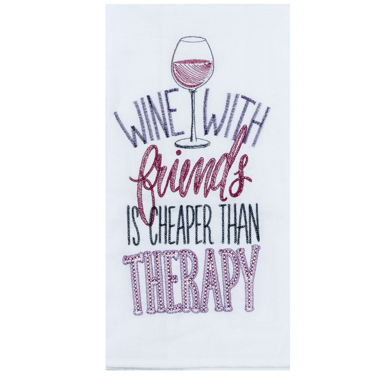 KD Cookery Therapy Embroidered Flour Sack Towel