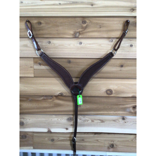 Irvine 3" Roper Breast Collar - Basket Weave