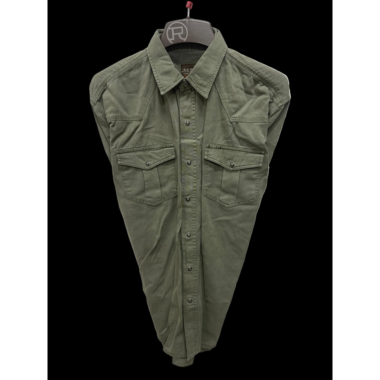 Roper Men's Long Sleeve Washdown Twill Shirt-
