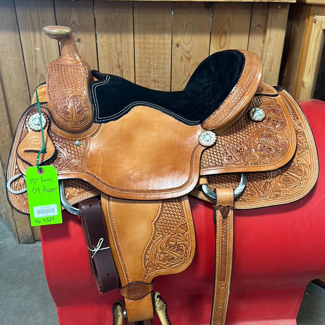 Irvine 15" OY Team Roping  Saddle
