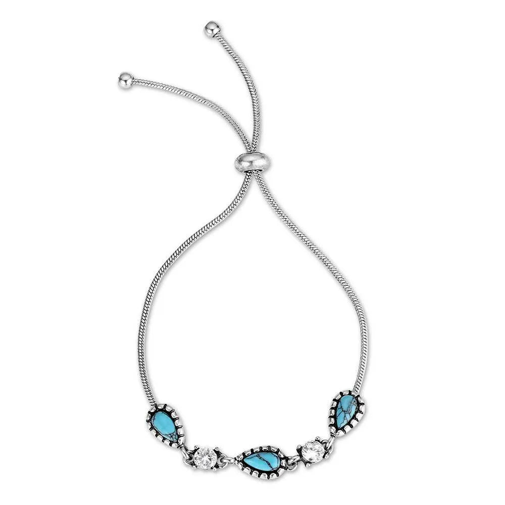 Snowfall Ridge Turquoise Bolo Bracelet