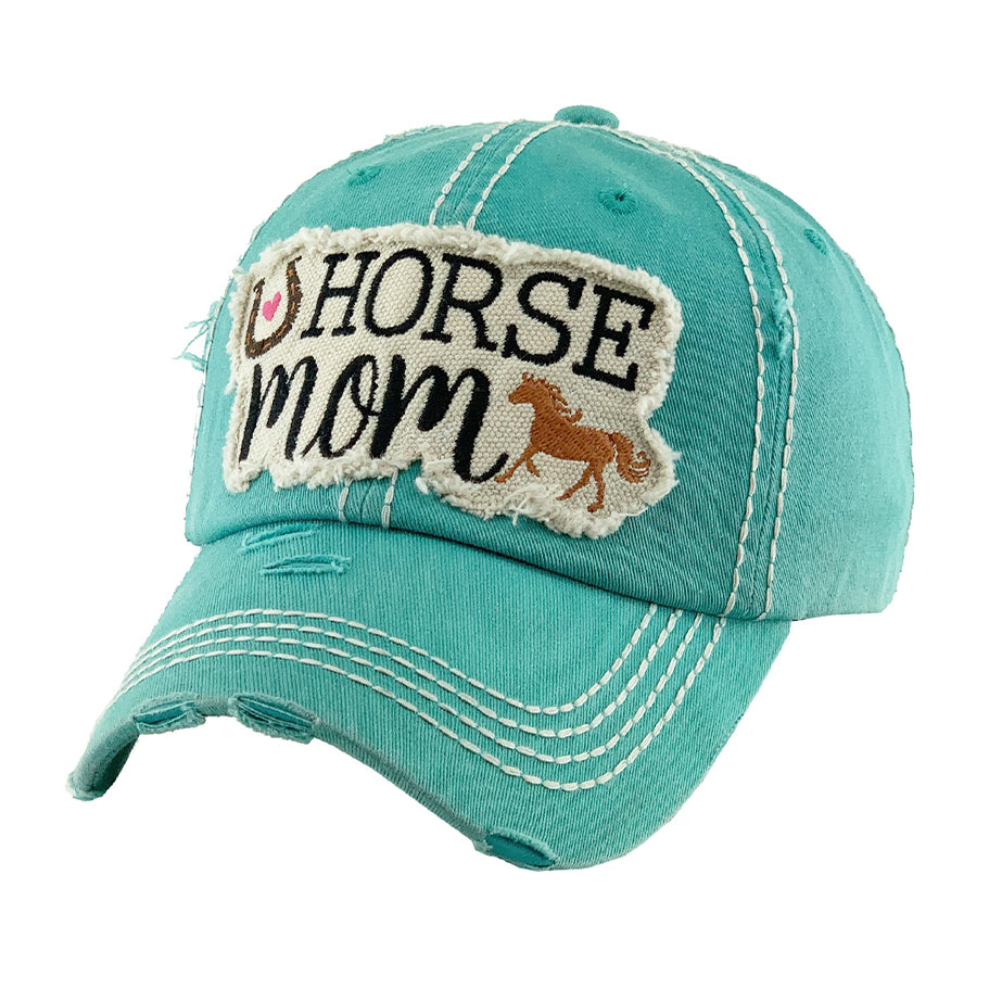 AWST Cap, Horse Mom Turquoise