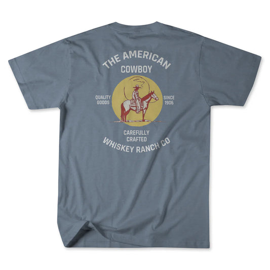 Whiskey Bent Hat Co - American Cowboy Tee Shirt - Blue
