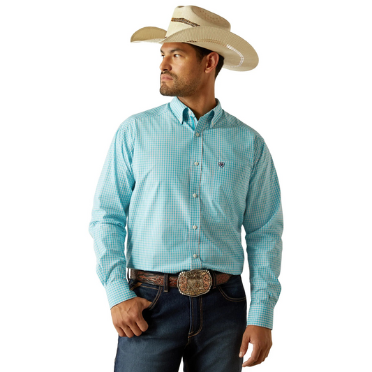 Ariat Men's Wilmer Long Sleeve Classic Fit Shirt - Light Blue