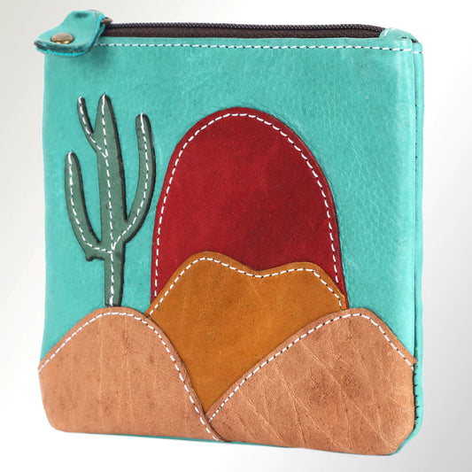 American Darling Leather Coin Purse - Turquoise