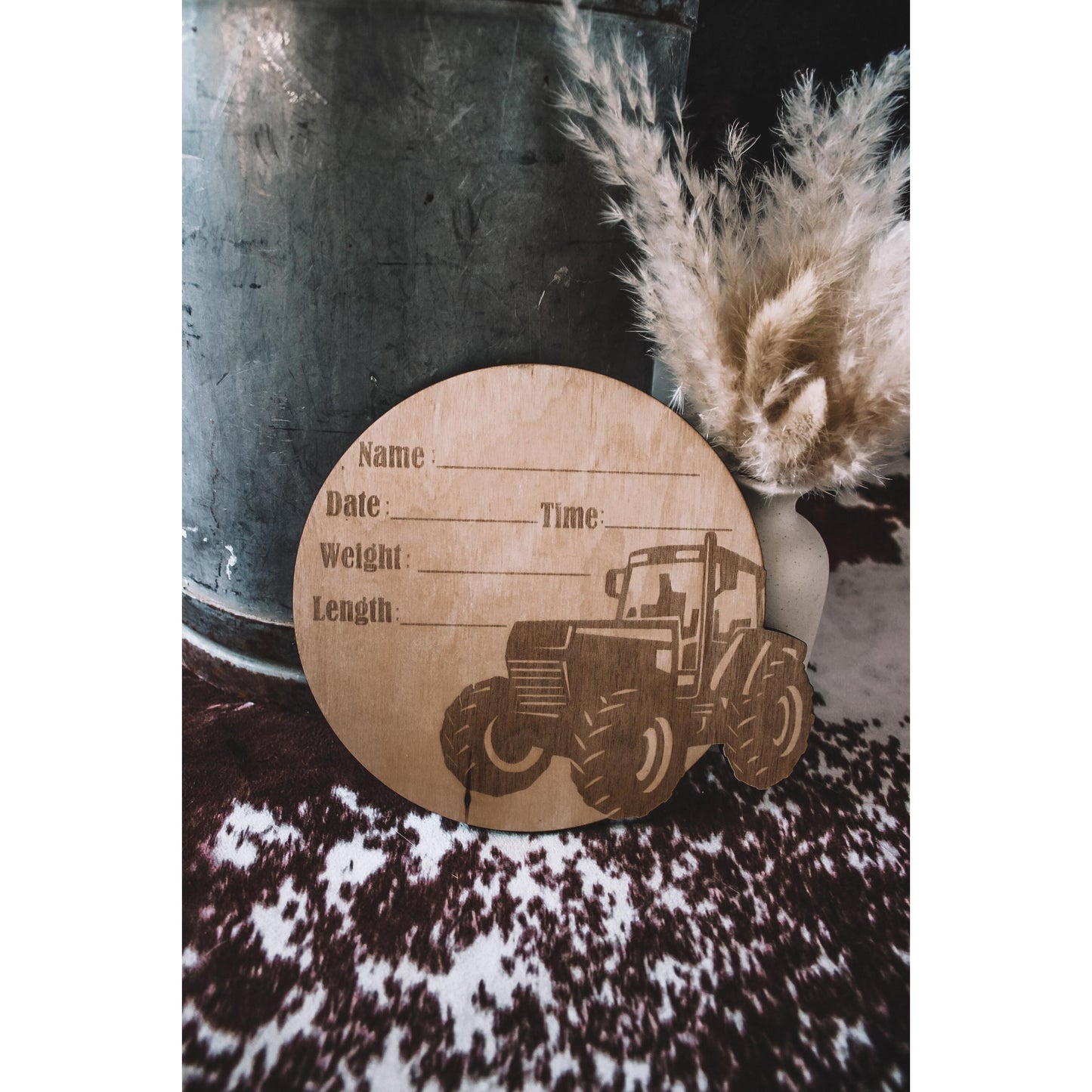 Tractor Birth Stat Sign