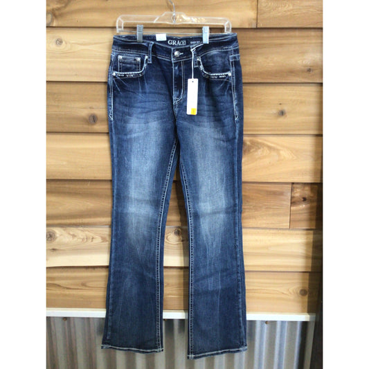 Grace in LA Women's Steer Head Jeans