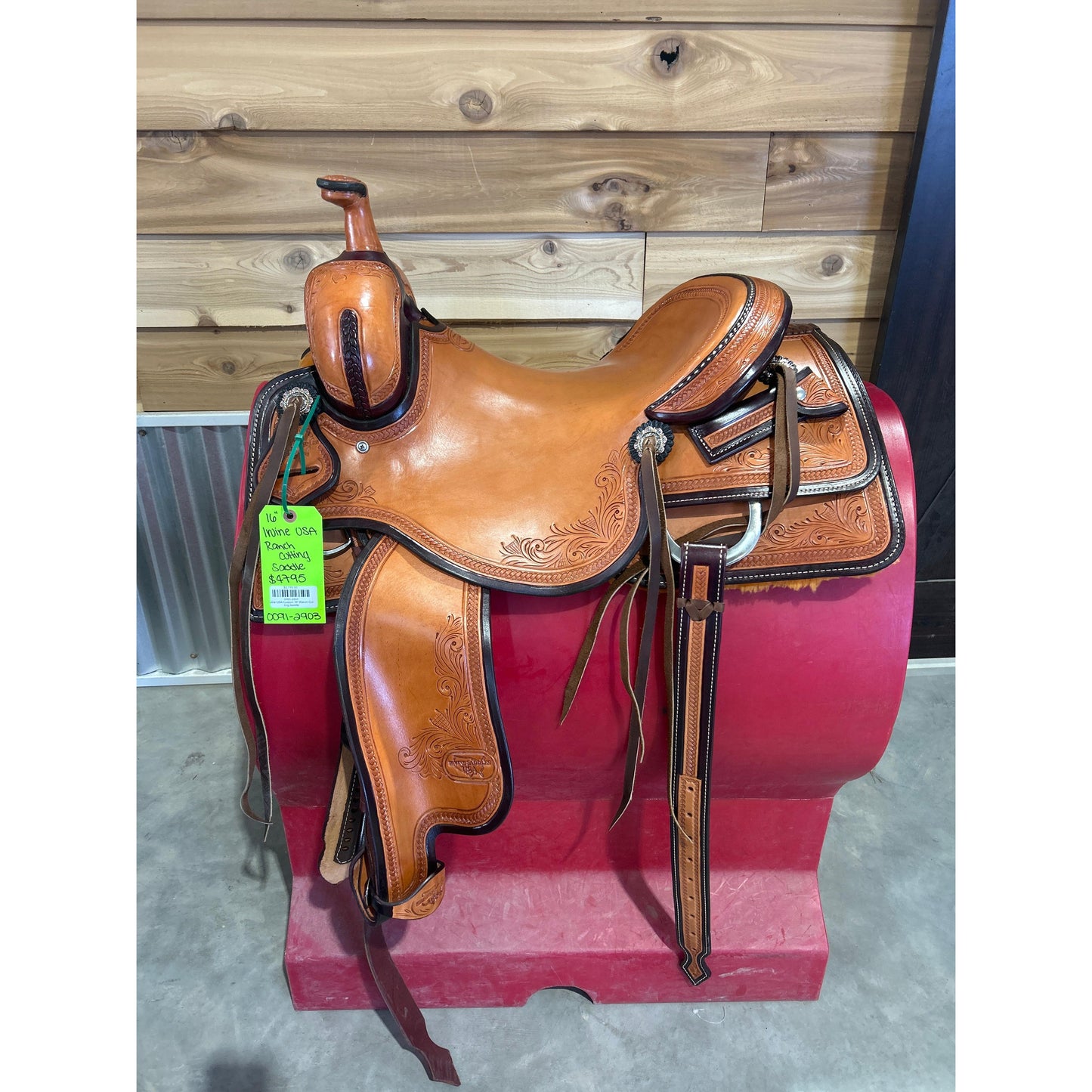 Irvine USA Custom 16" Ranch Cutting Saddle
