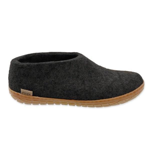 Glerups Shoe w/Honey Rubber Sole - Charcoal