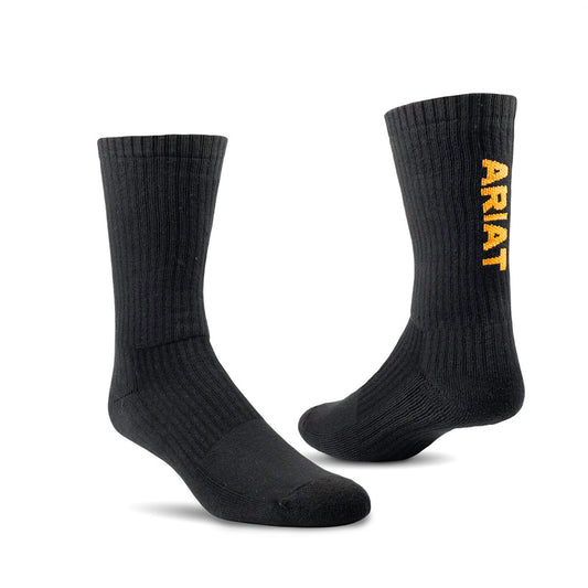 Ariat Premium Ringspun Cotton Crew Socks - 3pk