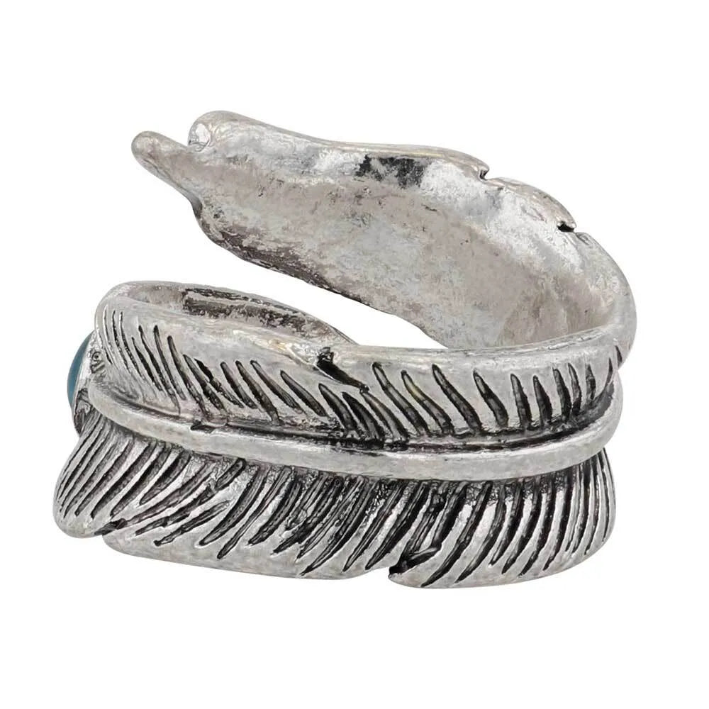 Montana Silversmith Women's Feather Touch Attitude Wrap Ring