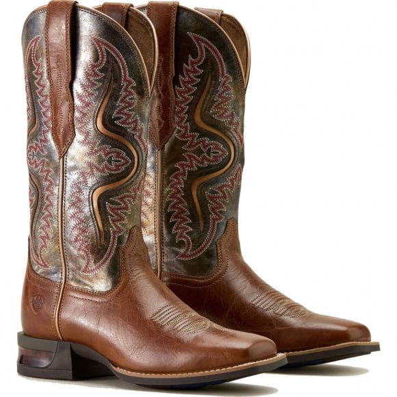 Ariat Women's Captivate Wide Square Toe Western Boot-Dark Tan