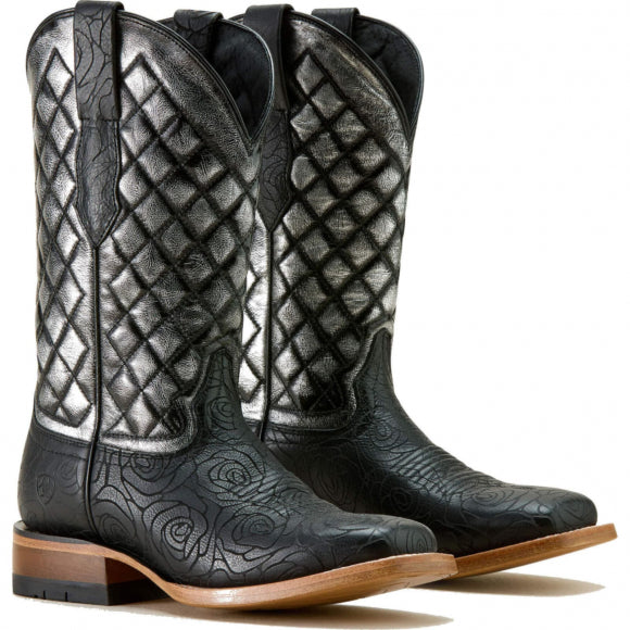 Ariat Women's Frontier Wittman Western Boot- Midnight Rose Emboss