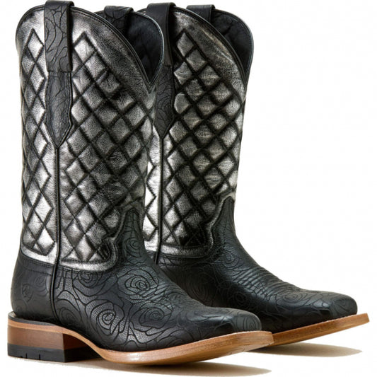 Ariat Women's Frontier Wittman Western Boot- Midnight Rose Emboss