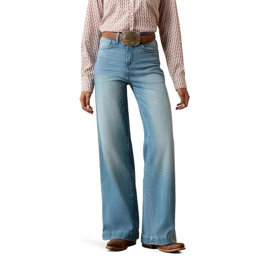 Ariat Women’s Ultra High Rise Luana Wide Leg Jeans – Oklahoma