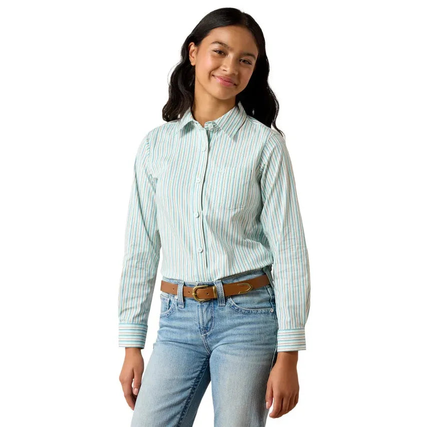 Ariat Youth Team Kirby Shirt - Aquaesque