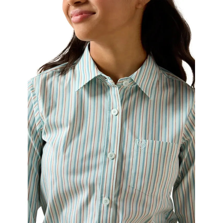 Ariat Youth Team Kirby Shirt - Aquaesque