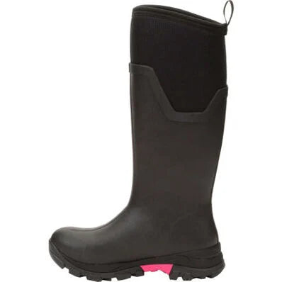 Muck Women's Arctic Ice All-Terrain Tall Vibram Boots - Black/Hot Pink