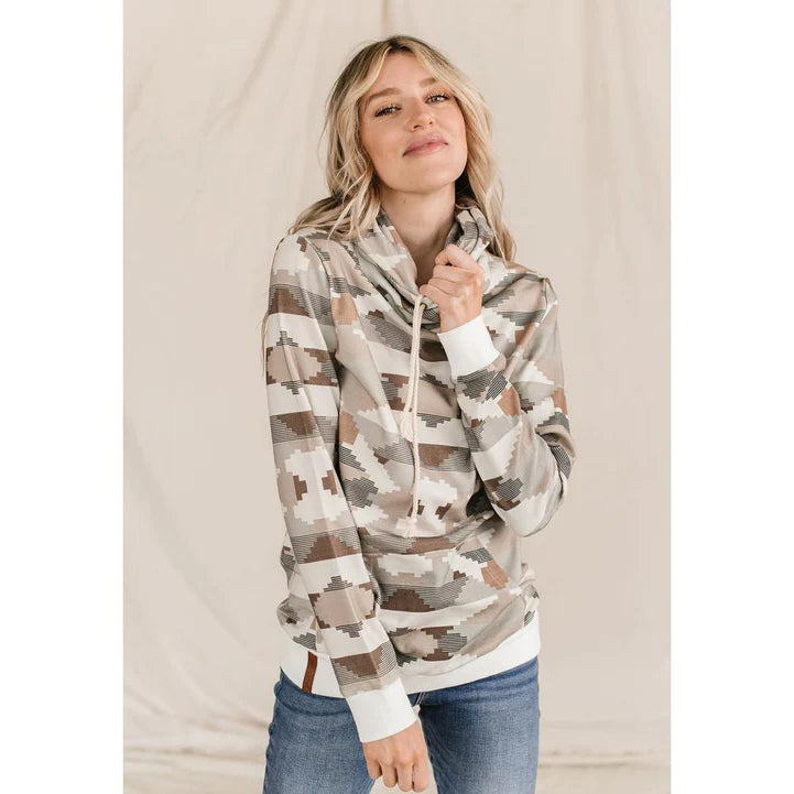 Ampersand Women's Mojave Desert SingleHood Sweatshirt - Tan/Brown/Grey