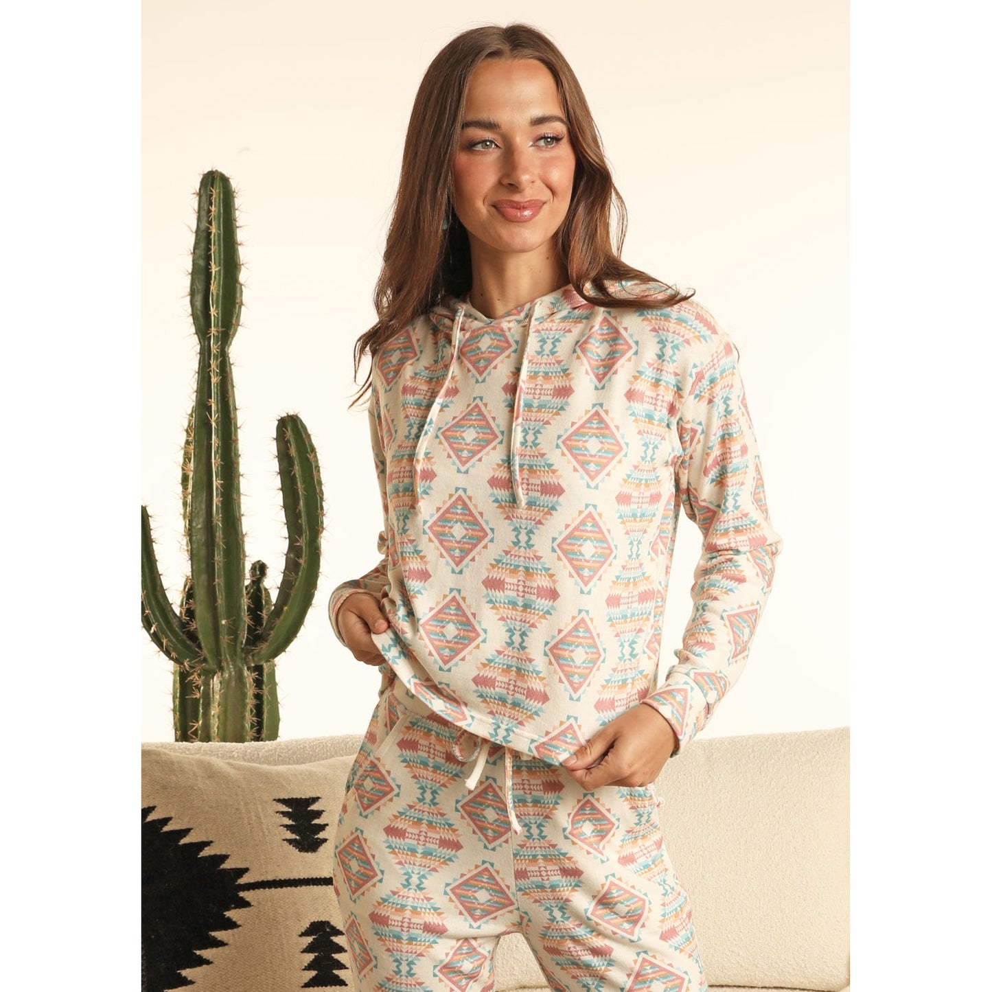 Range by RR Women's Medallion Stripe Hoodie - Multi