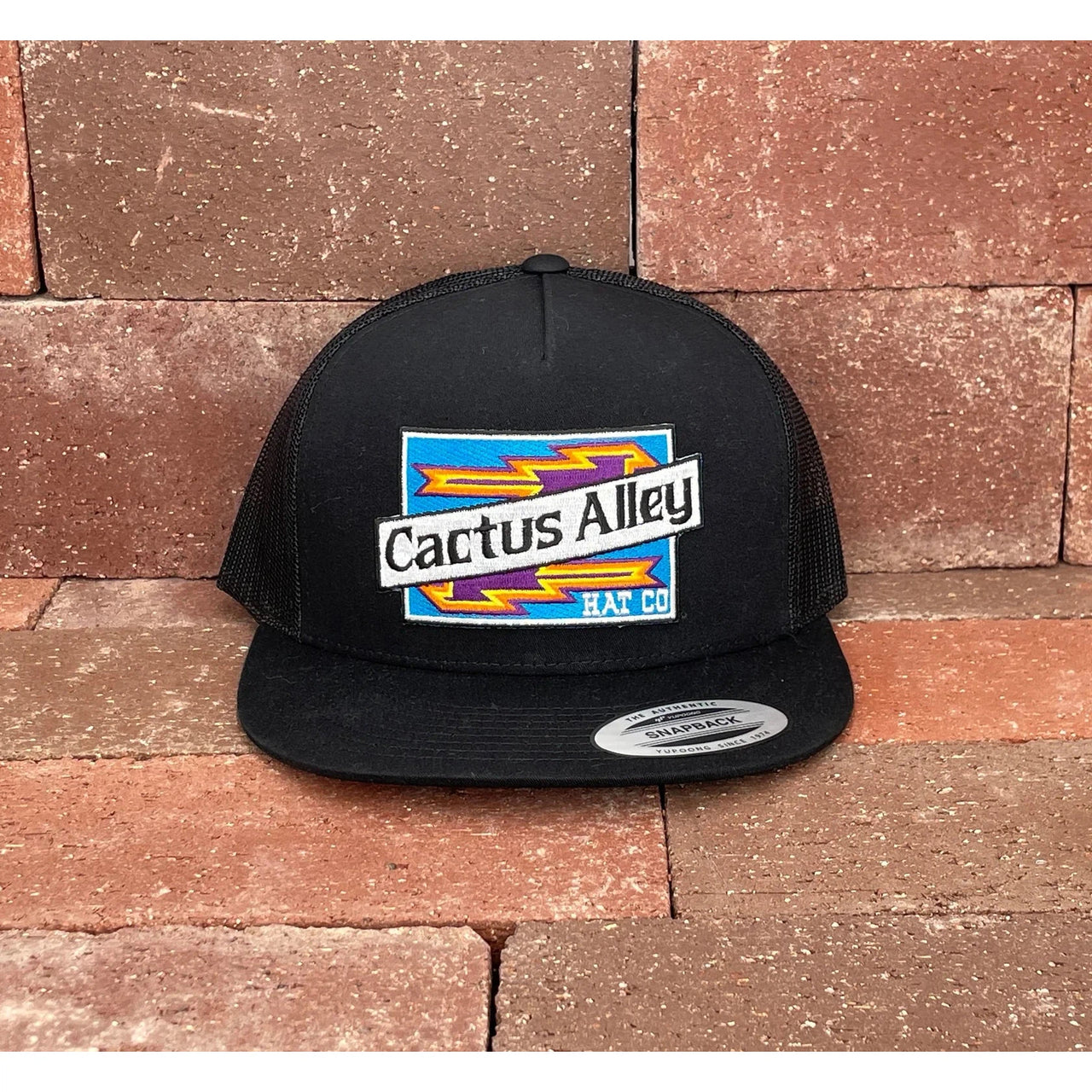 Cactus Alley Aztec Mesh Snapback Cap - Black