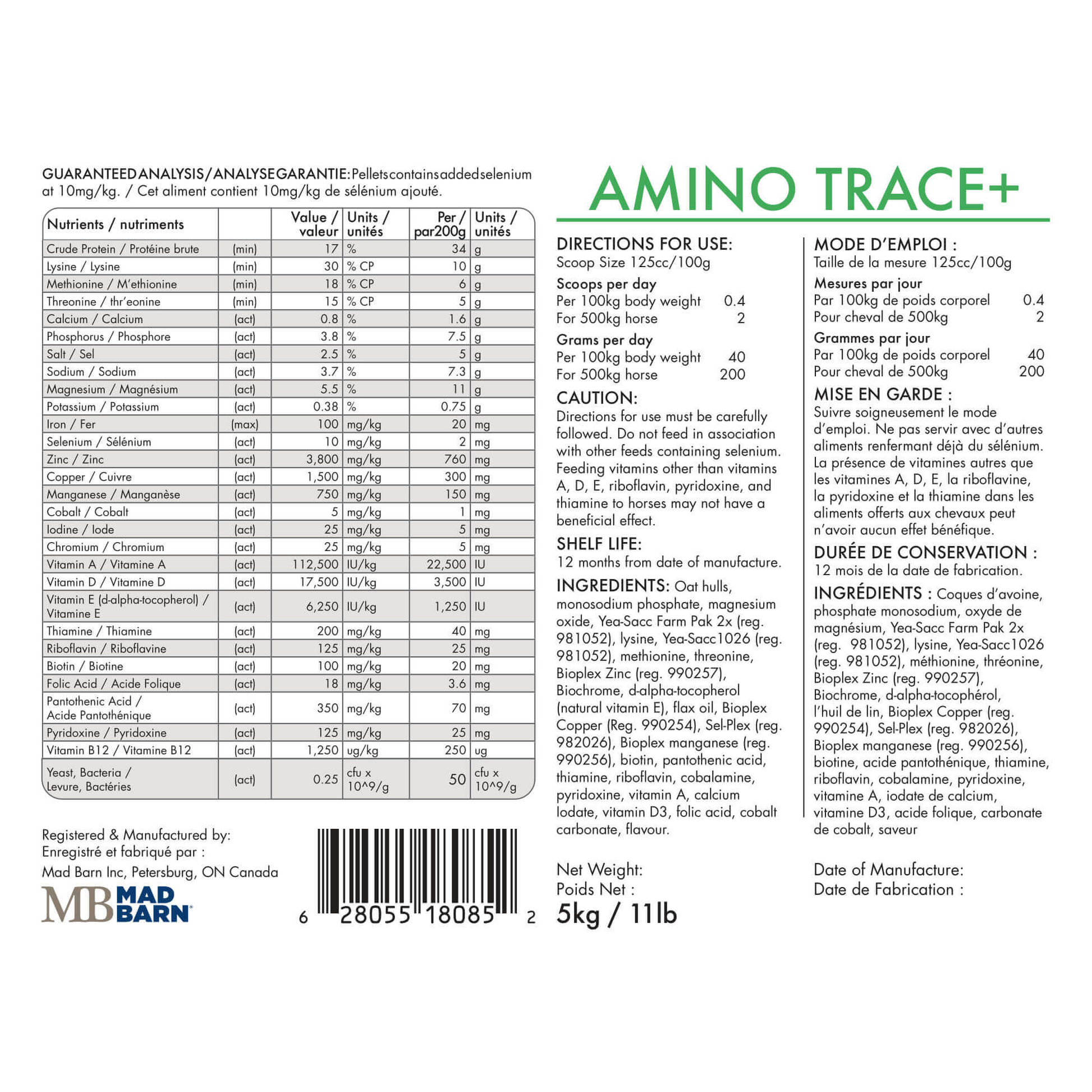 Mad Barn Amino Trace+ Pellets - Irvine Tack & Western Wear