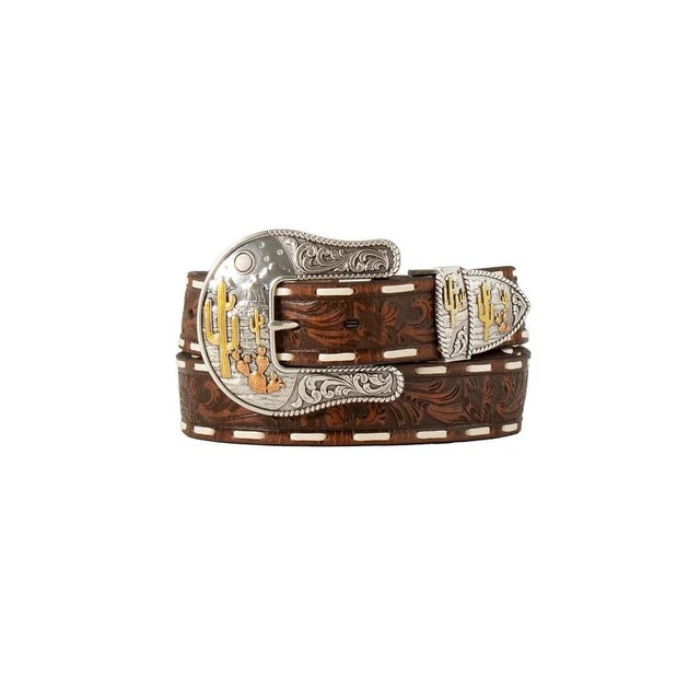 Angel Ranch Floral Embossed Laced Belt