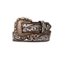 Ariat Women's Angel Ranch  with White Wash Filigree Belt- Brown