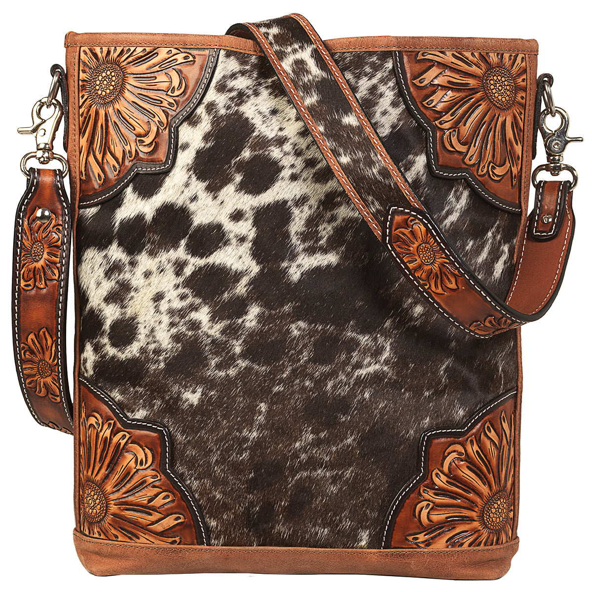 Angel Ranch Spotted Calf Hair Conceal Carry Crossbody - Brown
