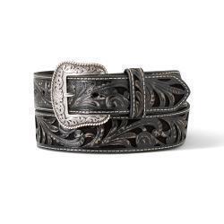 Ariat Women's Floral Embroidery Buck Lace Belt- Black