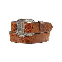 Ariat 1 1/2Floral Embossed Brown