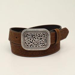 Ariat Ladie's RS Fillagree Belt- Medium Brown