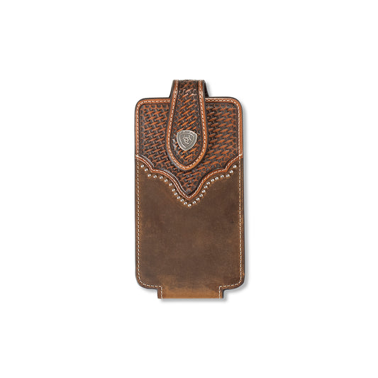Ariat Leather Cell Phone Case - Basketweave & Sunburst Embossing