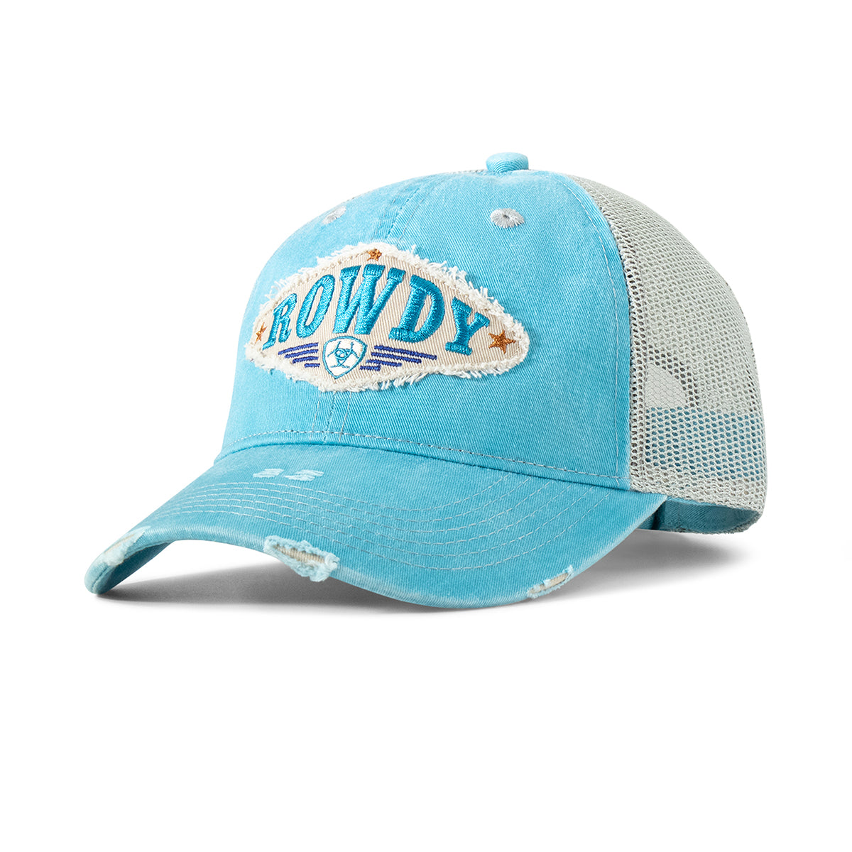Ariat Women's Rowdy Distressed Snapback Cap - Blue